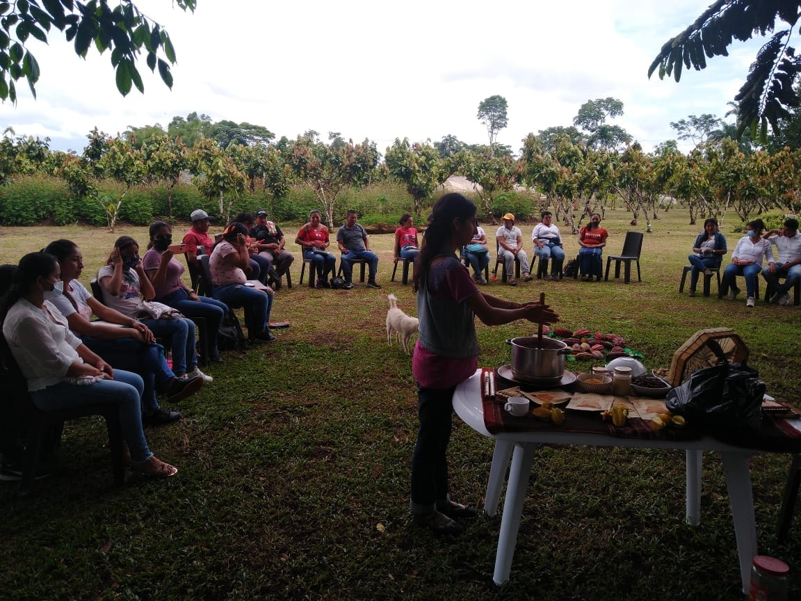 Taller con asociaciones de cacaoteros